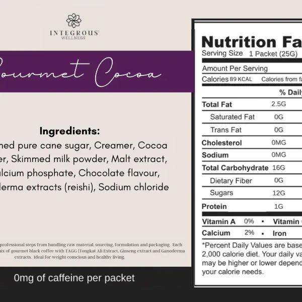 Gourmet Therapeutic Cocoa - 20 Sachets